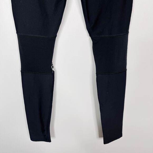 Under Armour Womens Medium M Black White Geometric Print Colorblock Leggings - Picture 9 of 14